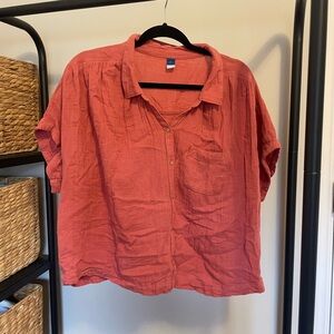 Short sleeve muslin shirt - size L